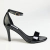 Madison Maren Heel Sandal - Black Patent