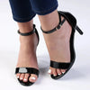 Madison Maren Heel Sandal - Black Patent