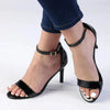 Madison Maren Heel Sandal - Black Patent