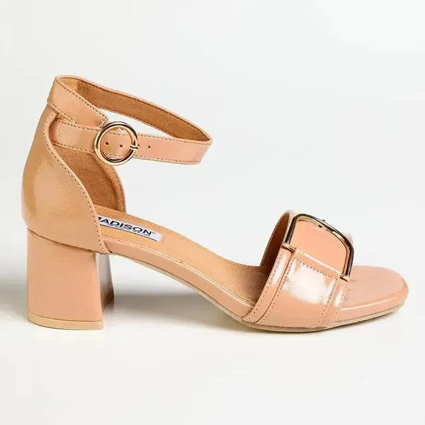 Madison Mariam D Trim Block Heel - Dark Nude
