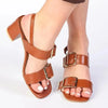 Madison Marilyn Block Heel - Tan