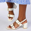Madison Marilyn Block Heel - White