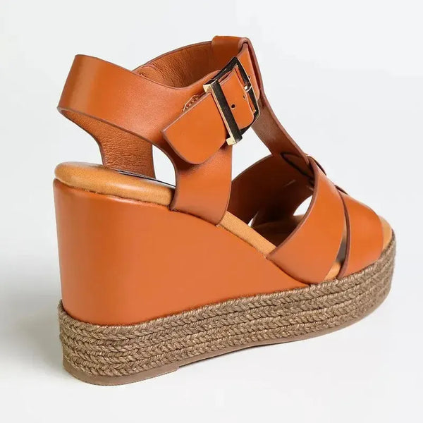 Madison Marina Wedge - Tan