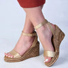 Madison Marion Espadrille Wedge Sandals - Gold