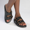 Madison Marisa Double Strap Sandals - Black-Madison Heart of New York-Buy shoes online