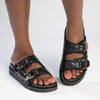 Madison Marisa Double Strap Sandals - Black-Madison Heart of New York-Buy shoes online