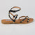 Madison Mariska Pyramid Studded Strappy Sandal - Black-Madison Heart of New York-Buy shoes online