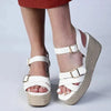 Madison Marissa Espadrille Wedge - White
