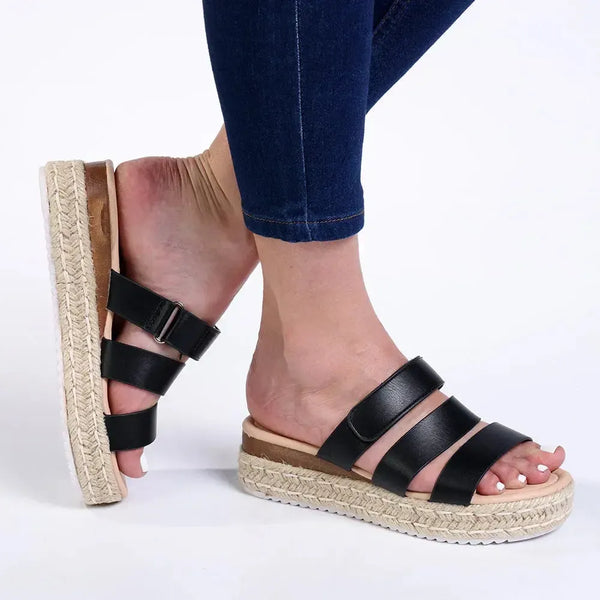 Madison Marlene Espadrille Sandal - Black