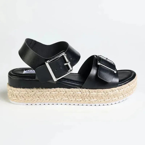 Madison Marlowe Espadrille Sandal - Black