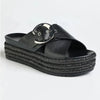 Madison Maven Cross Over Sandal - Black