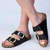Madison May Double Buckle Sandal - Black