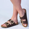 Madison May Double Buckle Sandal - Chocolate