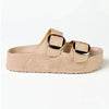 Madison Mckenna Double Buckle Footbed Sandal - Taupe