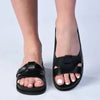 Madison Meadow Crossed Strap Sandal - Black
