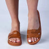Madison Meadow Crossed Strap Sandal - Tan