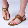 Madison Mercy T-Bar Flat Sandal - Tan