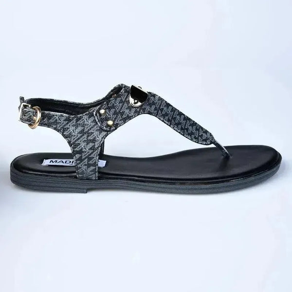 Madison Meredith T-Bar Flat Sandal - Black