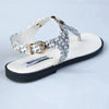 Madison Meredith T-Bar Flat Sandal - White Multi