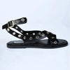 Madison Merrit Cross Over Flat Sandal - Black