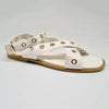 Madison Merrit Cross Over Flat Sandal - White