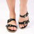 Madison Mikayla Flat Sandal - Black