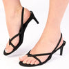 Madison Miles Strappy Sandal Heel - Black