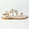 Madison Minnie Studded Strappy Flat Sandal - Nude