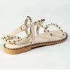 Madison Minnie Studded Strappy Flat Sandal - Nude