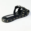 Madison Mirabelle Studded Push In Flat Sandal - Black