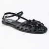 Madison Miriam Full Strappy Flat Sandal - Black