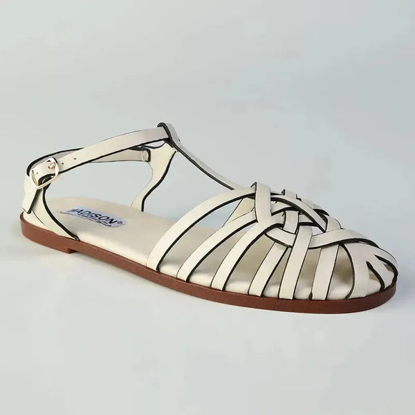 Madison Miriam Full Strappy Flat Sandal - Off White