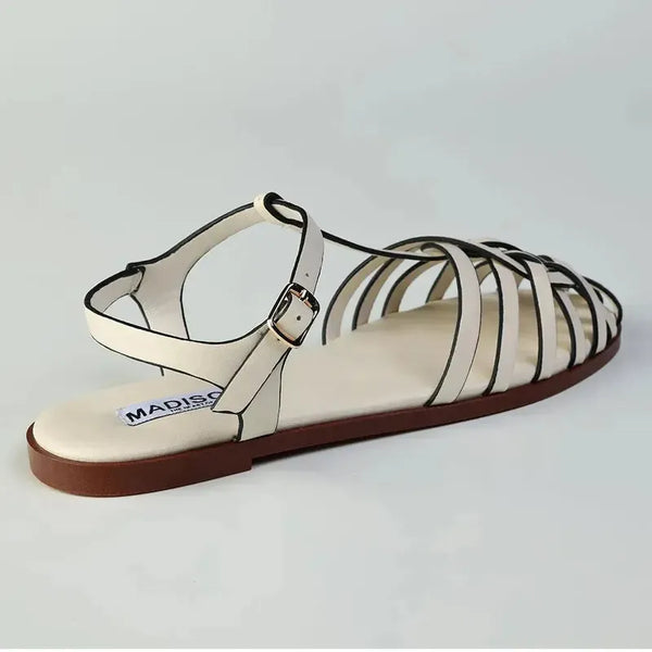 Madison Miriam Full Strappy Flat Sandal - Off White