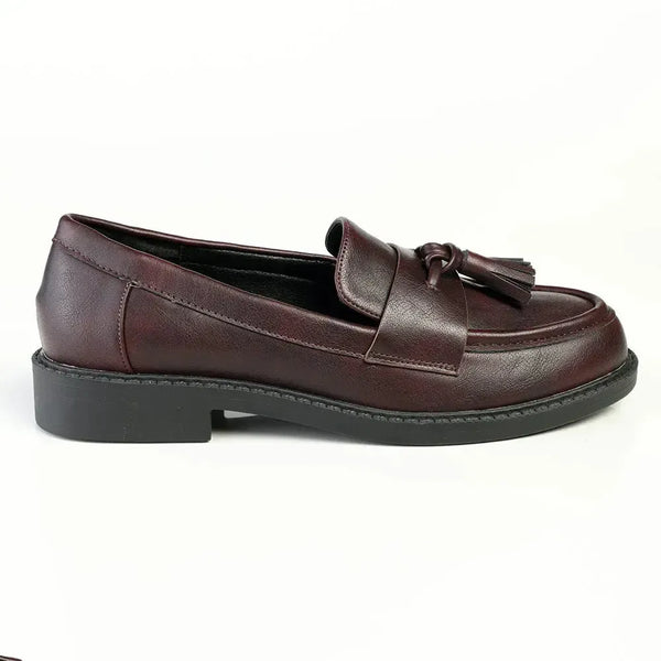 Madison Monroe Loafer with Tassle - Burgundy