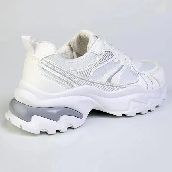 Madison Moxie Chunky Sole Insert Sneaker - White/Grey