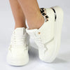 Madison Muriel Sneaker - White/Leopard