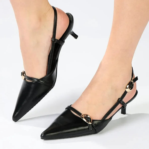 Madison Nadine Kitten Heel - Black