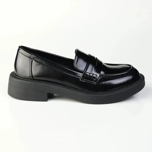 Madison Nancy Loafer With Saddle - Black