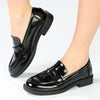 Madison Nancy Loafer With Saddle - Black