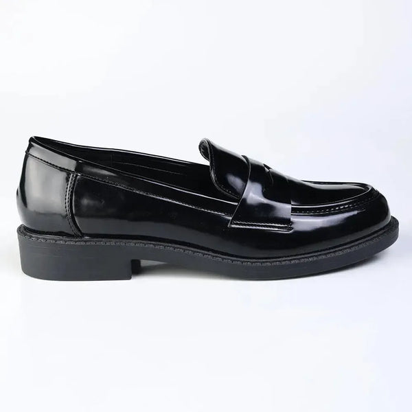 Madison Nancy Loafer With Saddle - Black