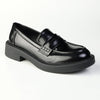 Madison Nancy Loafer With Saddle - Black