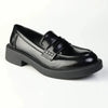 Madison Nancy Loafer With Saddle - Black