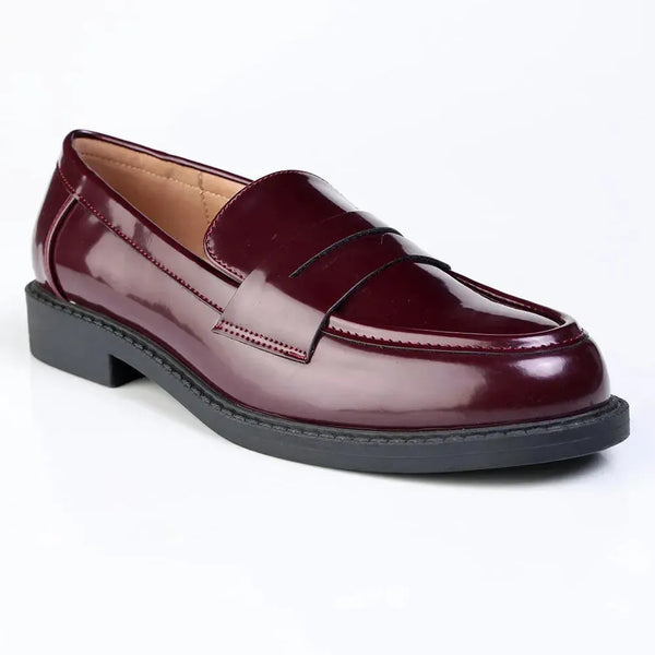 Madison Nancy Loafer With Saddle - Maroon