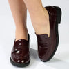 Madison Nancy Loafer With Saddle - Maroon