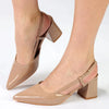 Madison Nanny Block Heel - Nude