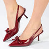 Madison Natasha Slingback With Bow Heel - Wine