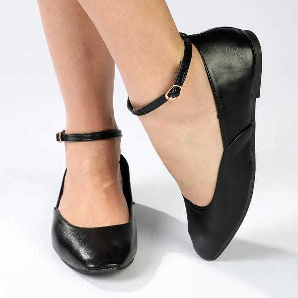 Madison Nature Pump With Ankle Tie - Black