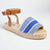 Madison Nautical Stripped Peep Toe Espadrille - Beige/Blue-Madison Heart of New York-Buy shoes online