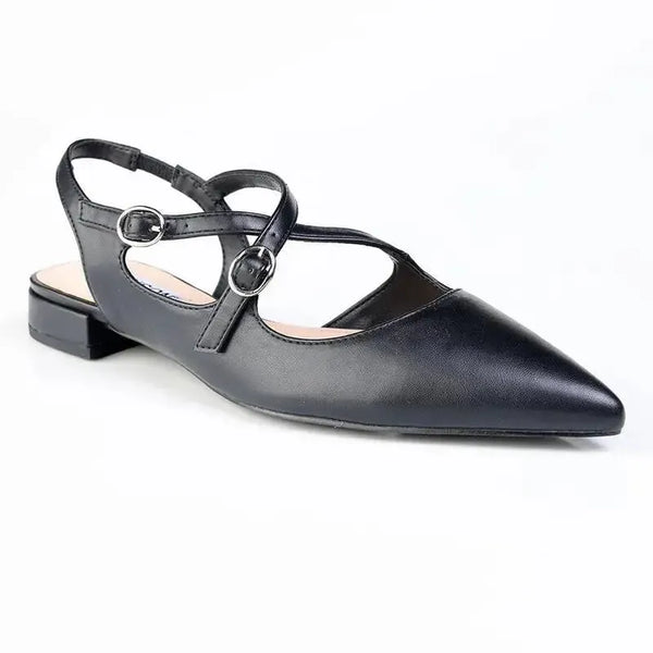 Madison Nella Cross Over Slingback - Black