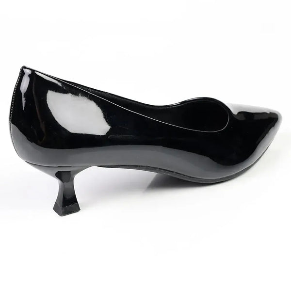 Madison Norma Kitten Heel Court Shoes - Black
